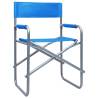 Comfortable Steel Blue Director's Chairs - 2 pcs