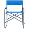 Comfortable Steel Blue Director's Chairs - 2 pcs