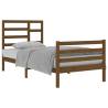 Honey Brown Solid Wood Bed Frame 90x200 cm | Hipo Market