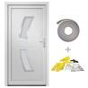 Elegant White PVC Front Door 88x200 cm - Enhanced Security