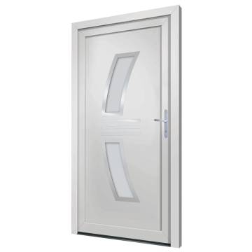 Elegant White PVC Front Door 88x200 cm - Enhanced Security