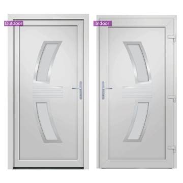 Elegant White PVC Front Door 88x200 cm - Enhanced Security