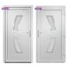 Elegant White PVC Front Door 88x200 cm - Enhanced Security