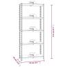 5-Layer Shelves - Anthracite Steel & Engineered Wood Storage