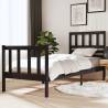 Bed Frame Black 75x190 cm Small Single Solid Wood Colour black Size 75 x 190 cm 