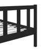 Black Bed Frame 75x190 cm | Solid Wood Small Single