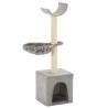 Cat Tree with Sisal Scratching Posts 105 cm Grey Colour grey 