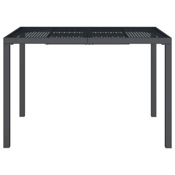 Stylish Garden Table Anthracite 110x80 cm - Steel Design