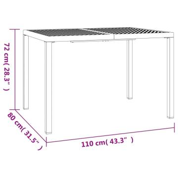 Stylish Garden Table Anthracite 110x80 cm - Steel Design