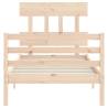 Single Solid Wood Bed Frame with Headboard | Hipo Market