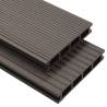 WPC Hollow Decking Boards with Accessories 10m² 2.2m Dark Brown Colour dark brown Size 10 m² Number of 1 