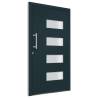 Front Door Aluminium and PVC Anthracite 100x200 cm | HipoMarket