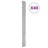 Garden Fence Posts 40 pcs Silver 240 cm  Galvanised Steel Size 240 cm Quantity in Package 40 