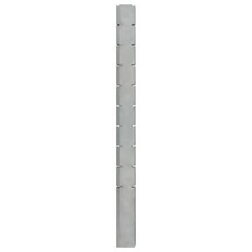 Garden Fence Posts - 40 pcs Galvanised Steel 240 cm Silver