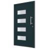 Elegant Anthracite Front Door - 100x210 cm Aluminium & PVC