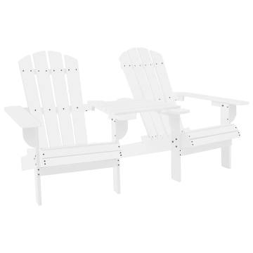 Garden Adirondack Chair - Solid Fir Wood in White