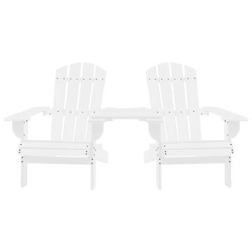 Garden Adirondack Chair - Solid Fir Wood in White