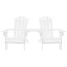 Garden Adirondack Chair - Solid Fir Wood in White