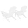 Garden Adirondack Chair - Solid Fir Wood in White