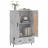 Stylish Highboard in Concrete Grey - 69.5x31x115 cm