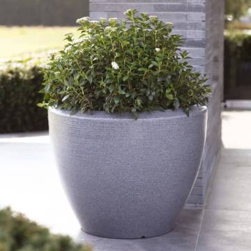 Capi Arc Granite Tapered Low Plant Vase - Anthracite 60x48 cm