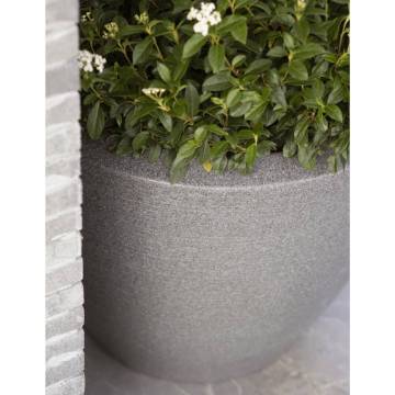 Capi Arc Granite Tapered Low Plant Vase - Anthracite 60x48 cm