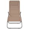 Folding Sun Loungers - 2 pcs Taupe Textilene & Steel