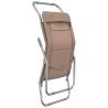 Folding Sun Loungers - 2 pcs Taupe Textilene & Steel