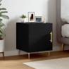 Bedside Cabinet Black 40x40x50 cm Engineered Wood Colour black Quantity in Package 1 