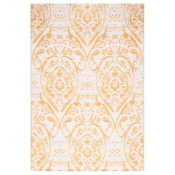 Stylish Outdoor Rug Yellow 140x200 cm for Cozy Spaces