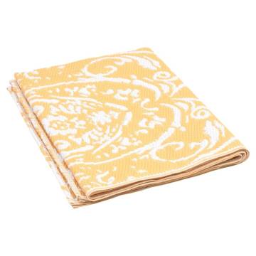 Stylish Outdoor Rug Yellow 140x200 cm for Cozy Spaces