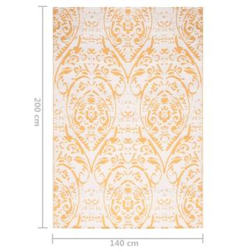 Stylish Outdoor Rug Yellow 140x200 cm for Cozy Spaces