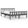 Grey Solid Wood Bed Frame 140x190 cm | Hipomarket