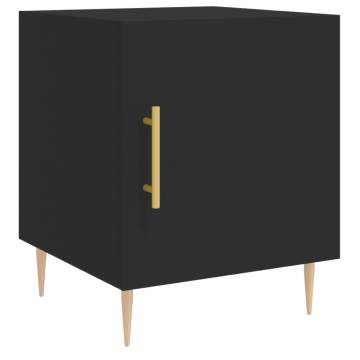 Stylish Black Bedside Cabinet - 40x40x50 cm | Hipomarket