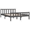 Grey Solid Wood Bed Frame 140x190 cm | Hipomarket