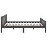 Grey Solid Wood Bed Frame 140x190 cm | Hipomarket