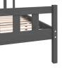 Grey Solid Wood Bed Frame 140x190 cm | Hipomarket