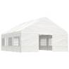 Gazebo with Roof - White 6.69x5.88 m | Durable & Easy Setup