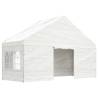 Gazebo with Roof - White 6.69x5.88 m | Durable & Easy Setup