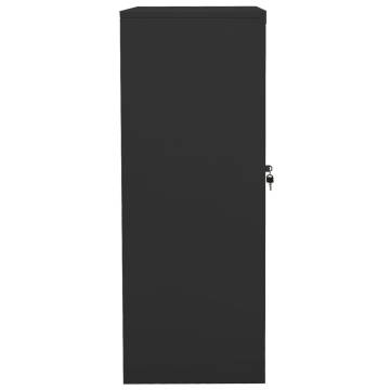 Durable Anthracite Office Cabinet - 90x40x105 cm Steel