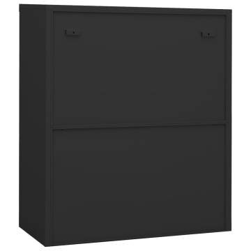 Durable Anthracite Office Cabinet - 90x40x105 cm Steel