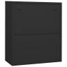 Durable Anthracite Office Cabinet - 90x40x105 cm Steel