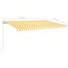 Manual Retractable Awning 500x350 cm - Yellow & White