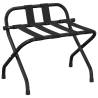 Luggage Rack with Backrest Black - Sturdy & Stylish | HiPoMarket