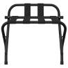 Luggage Rack with Backrest Black - Sturdy & Stylish | HiPoMarket