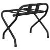 Luggage Rack with Backrest Black - Sturdy & Stylish | HiPoMarket