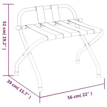 Luggage Rack with Backrest Black - Sturdy & Stylish | HiPoMarket