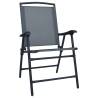 Folding Garden Chairs 2 pcs Texilene Grey - Stylish & Durable