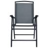 Folding Garden Chairs 2 pcs Texilene Grey - Stylish & Durable