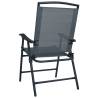 Folding Garden Chairs 2 pcs Texilene Grey - Stylish & Durable